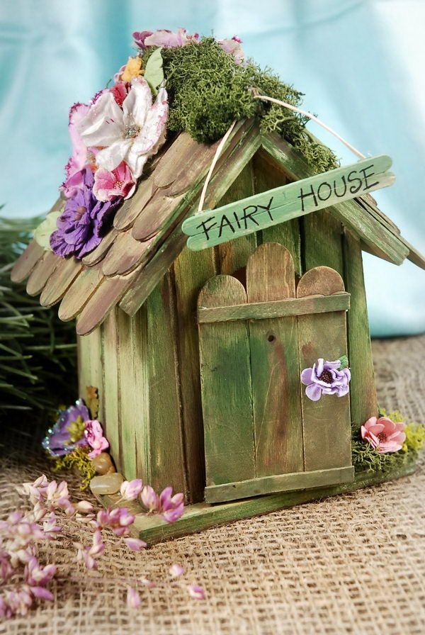 3 painted popsicle stick house …15 Popsicle stick houses to make!