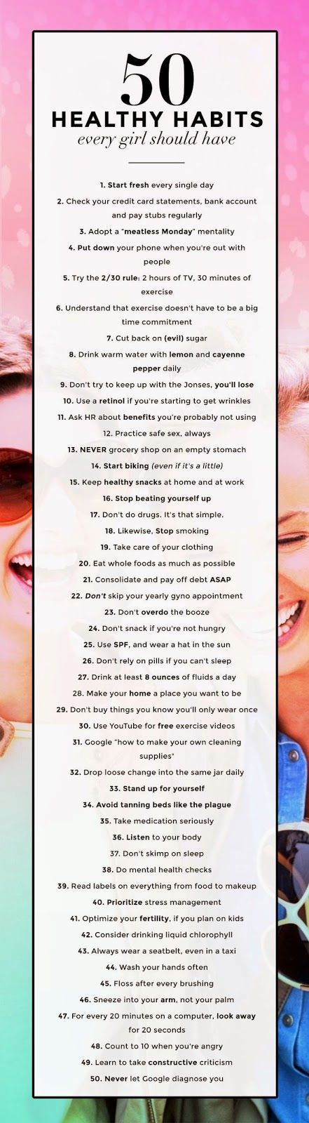50 healthy habits