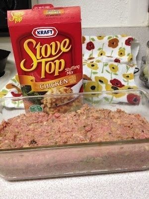 Another pinner said  I gotta try this! Meatloaf made with stove top stuffing. Gets rave reviews and SUPER easy. 1 Pound Ground