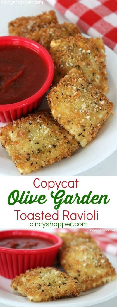 Copycat Olive Garden Toasted Ravioli Recipe- Loaded with great flavor and slightly fried makes this appetizer so delish! Save $$’s