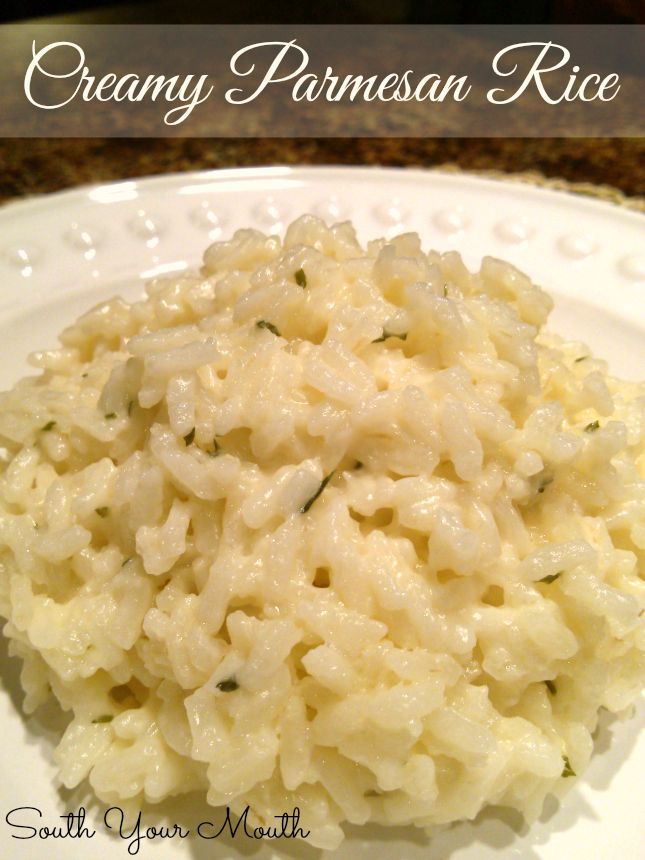 Creamy Parmesan Rice… with garlic and butter and cheese OH MY!