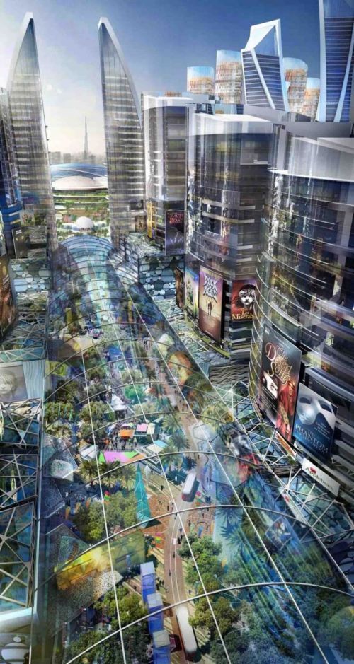 Futuristic Architecture, Mohammed Bin Rashid, Future Architecture, Mall of the World, Future City, temperature-controlled city,