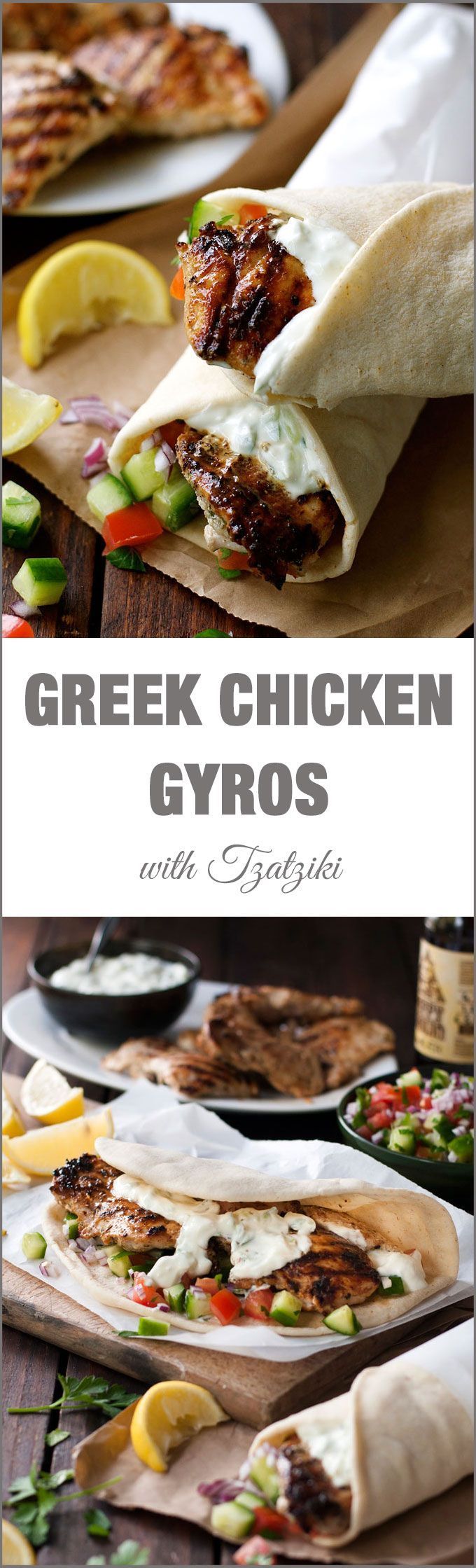 Greek Chicken Gyros with Tzatziki – the marinade for the chicken is so good, I use it even when I’m not making gyros!