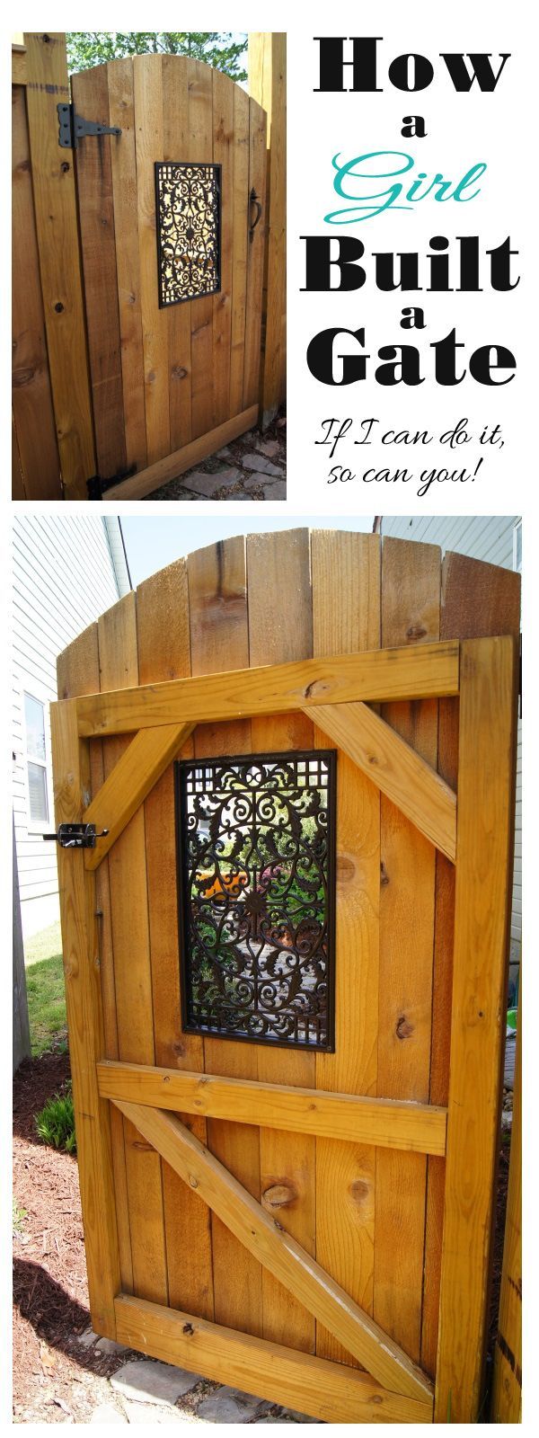 How to build a gate with a decorative window by Confessions of a Serial Do-it-Yourselfer