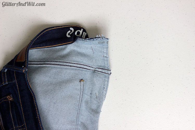 How to Take in a Jeans Waist by @Glitter+Wit