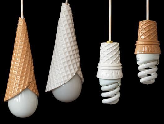 Ice Cream Light Bulbs!  How cute!