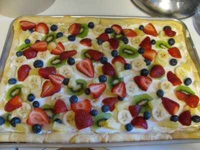 I’ve been looking for a fruit pizza recipe that doesn’t use the sugar cookie crust. Will definitely have to try this one!