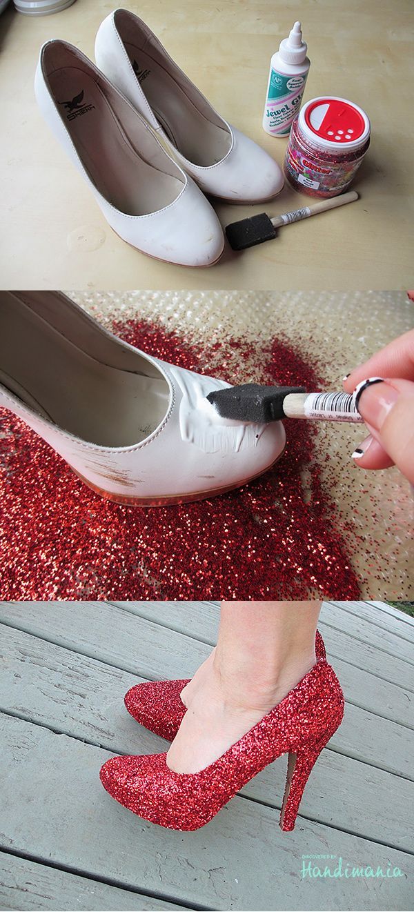 Make a pair of sparkly red shoes just like Dorothy in The Wizard of Oz