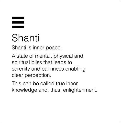 meaning of Shanthi