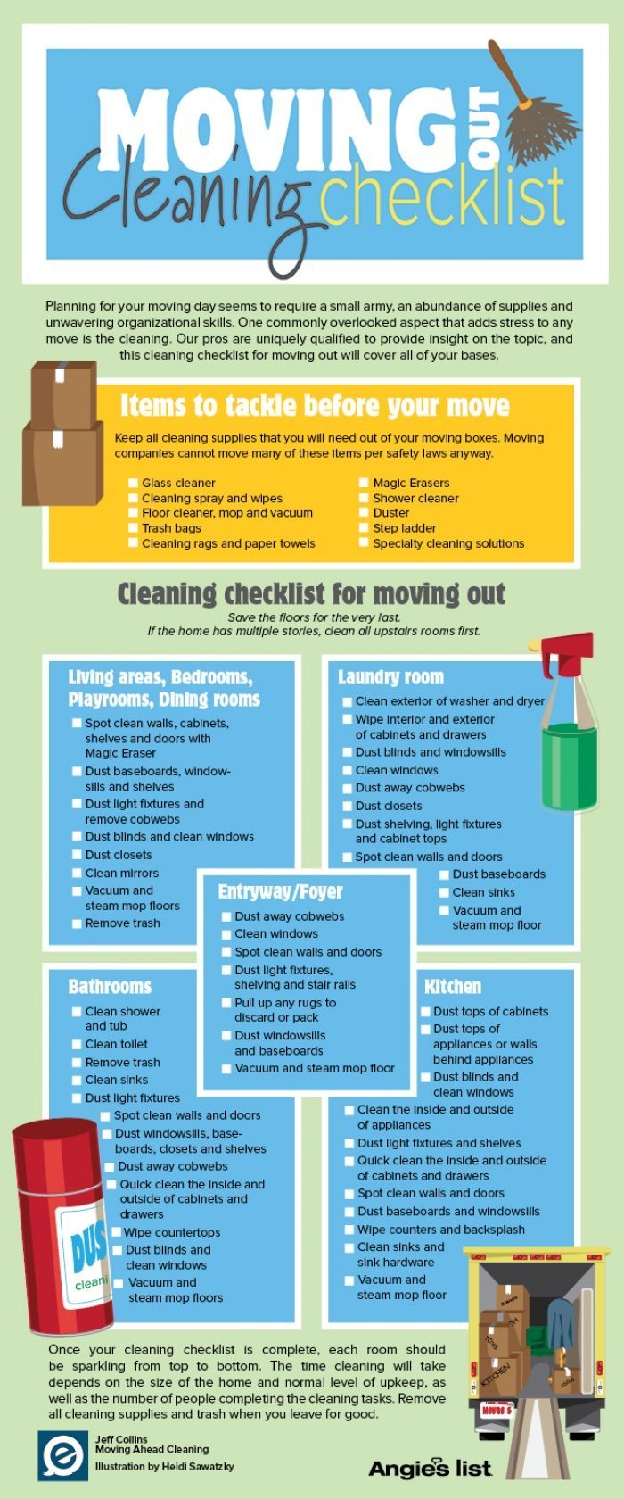 moving out cleaning checklist