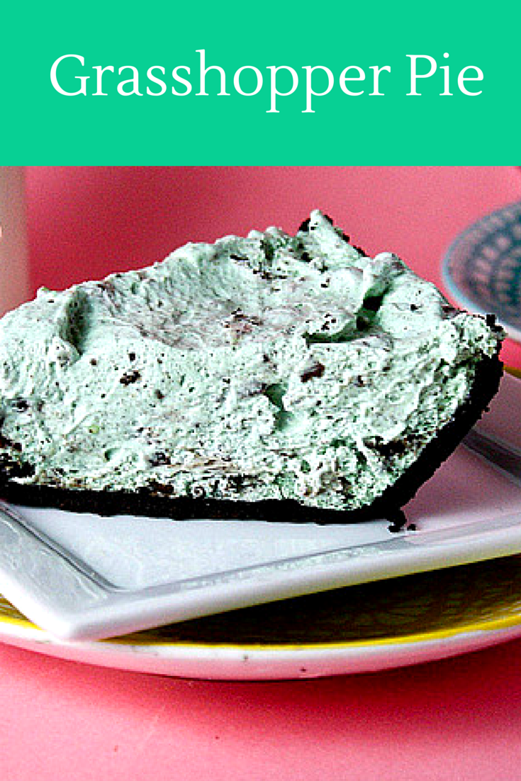 No Bake Grasshopper Pie. It’s the first thing gone every time I bring it anywhere!! Tastes like a mint chocolate chip ice cream