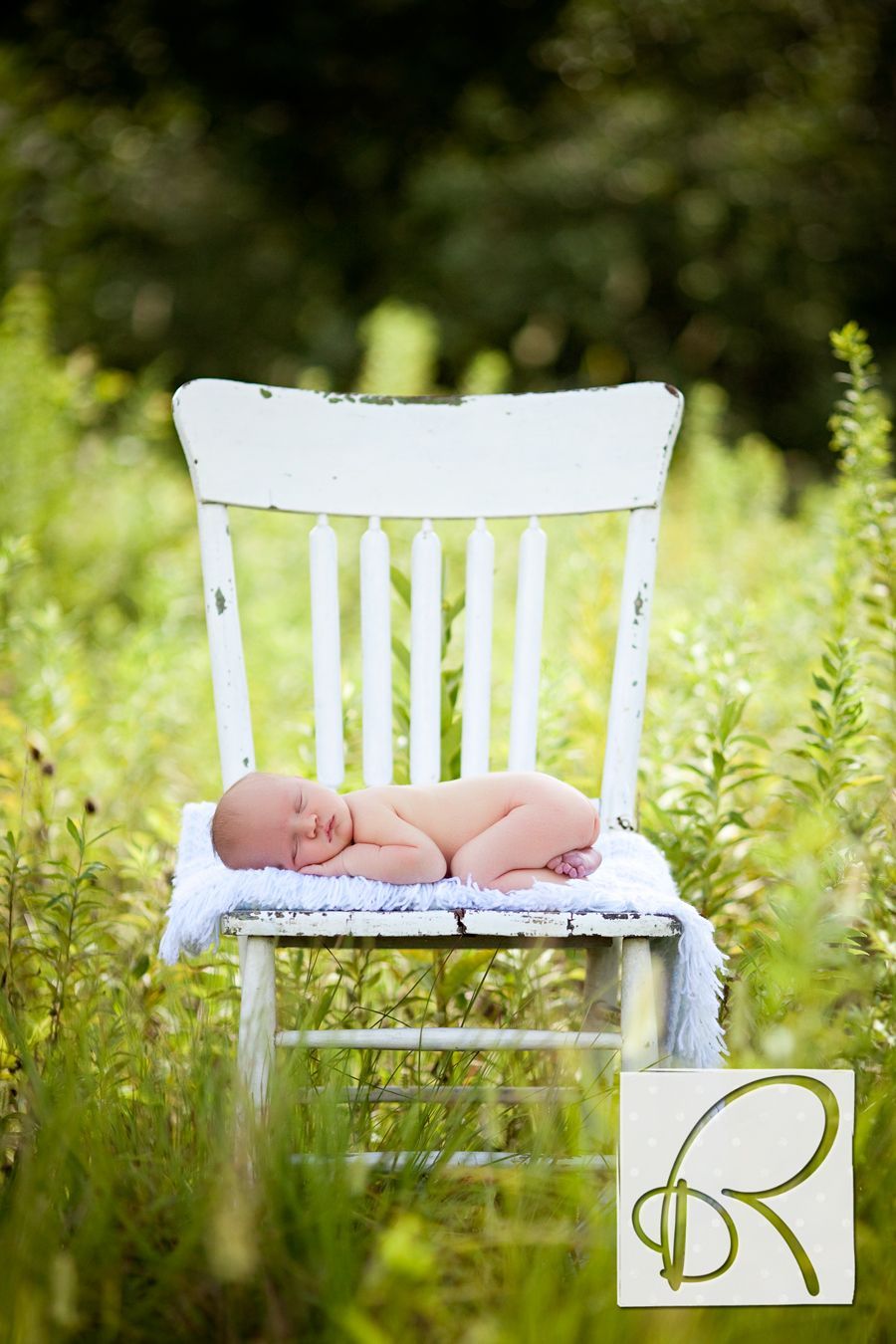 outdoor infant/chair portrait, @Rebecca Doehring