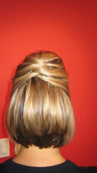 pretty updo for short hair by lelia