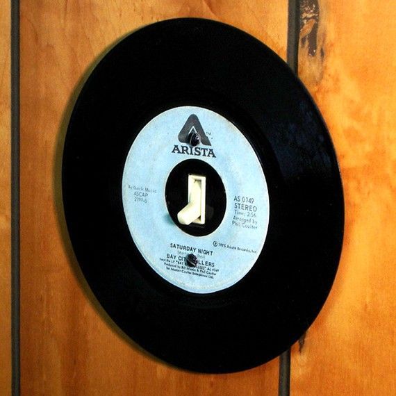 Record Switchplate (great idea for a music room) inspiration only
