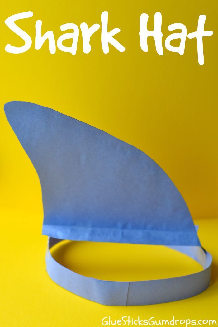 Shark Hat Craft – Fun and cute kids craft for an ocean unit or shark week!