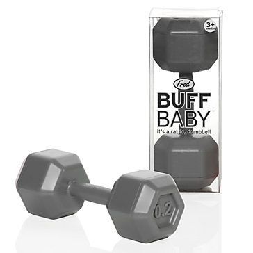 So buying this baby rattle for the next of our athletic/jock friends that has a baby boy. Too funny!