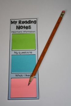 Sticky Note Bookmarks {great for close reading}