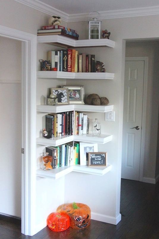 #4. Put shelving in unused corners of the house! | 29 Sneaky Tips For Small Space Living