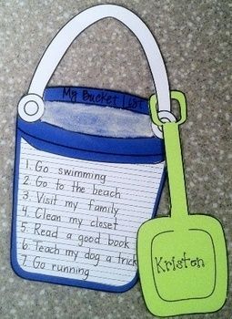An end of the year writing activity to set   summer break goals – how cute is this! … would be a fun act