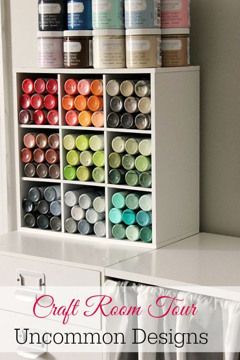 Craft Room Inspiration with tons of Craft Organization Ideas from Uncommon Designs