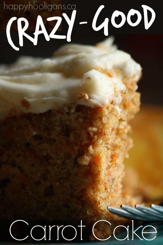 Crazy-Good Carrot Cake: this cake is moist and out-of-this-world delicious, and it’s so easy to make! You