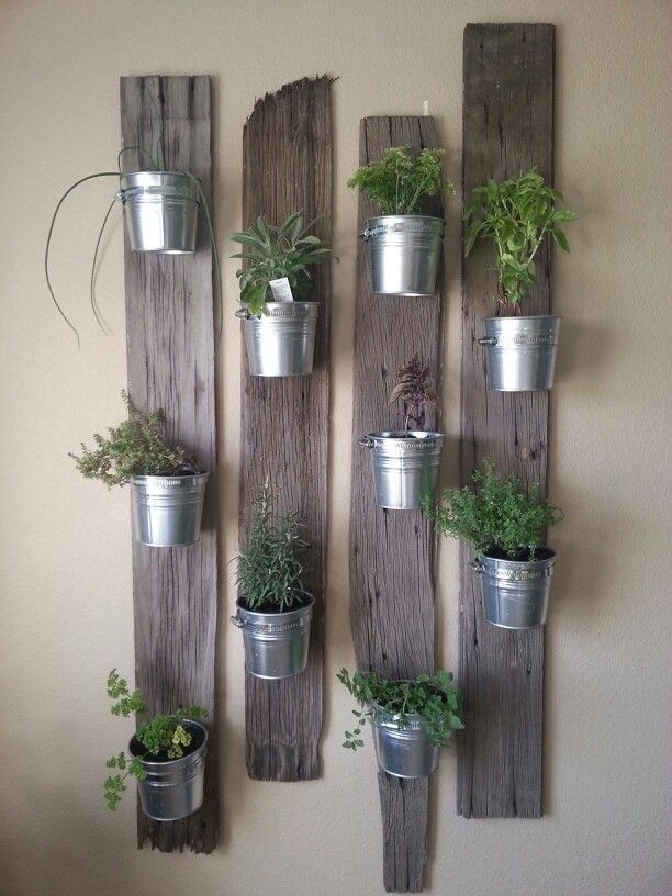 Creative Indoor Vertical Wall Gardens • Lots of Great Ideas and Tutorials! Including, this idea of small