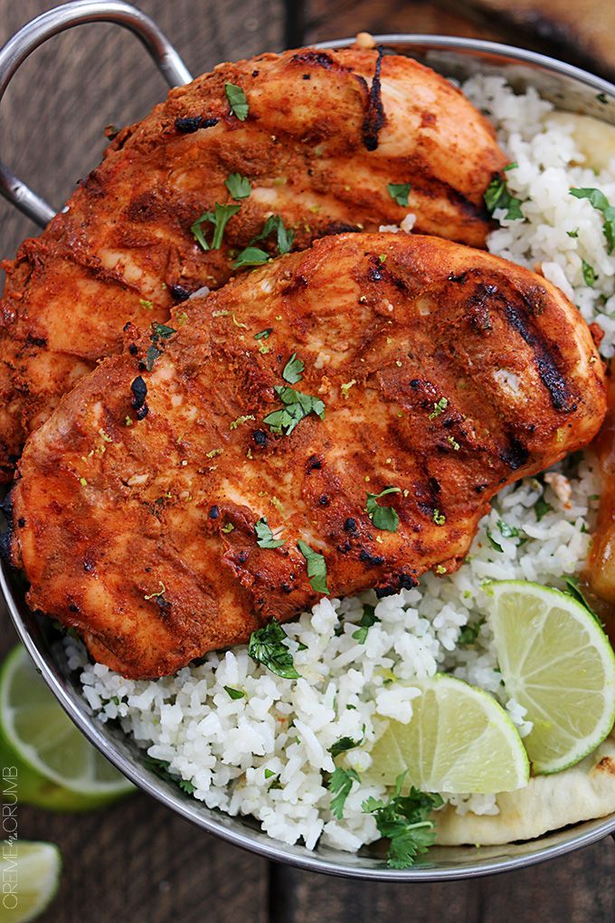 Grilled Tandoori Chicken – a classic Indian dish with bold spices! A 30 minute marinade makes this grilled