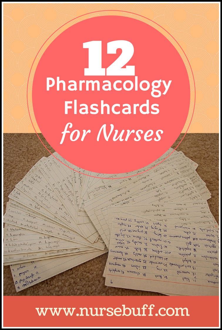 Here are 12 informative and enlightening Pharmacology flashcards that nurses will find very handy.