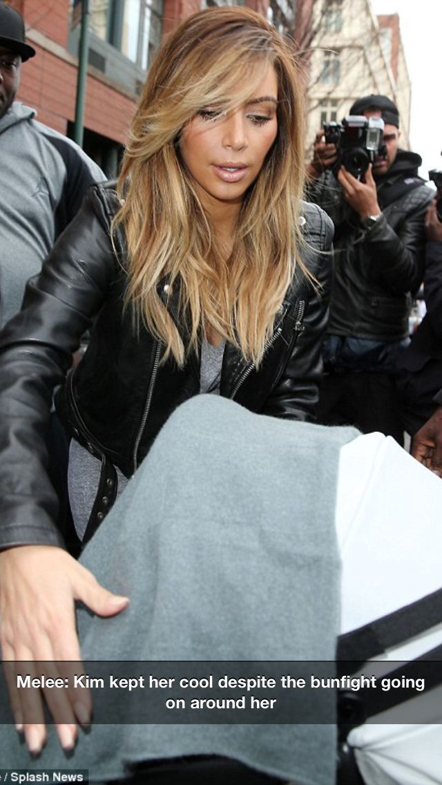 Kim Kardashian’s blond hair