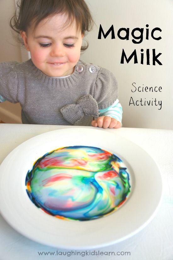 Magic Milk science experiment for kids to learn about colour and basic chemical reactions.