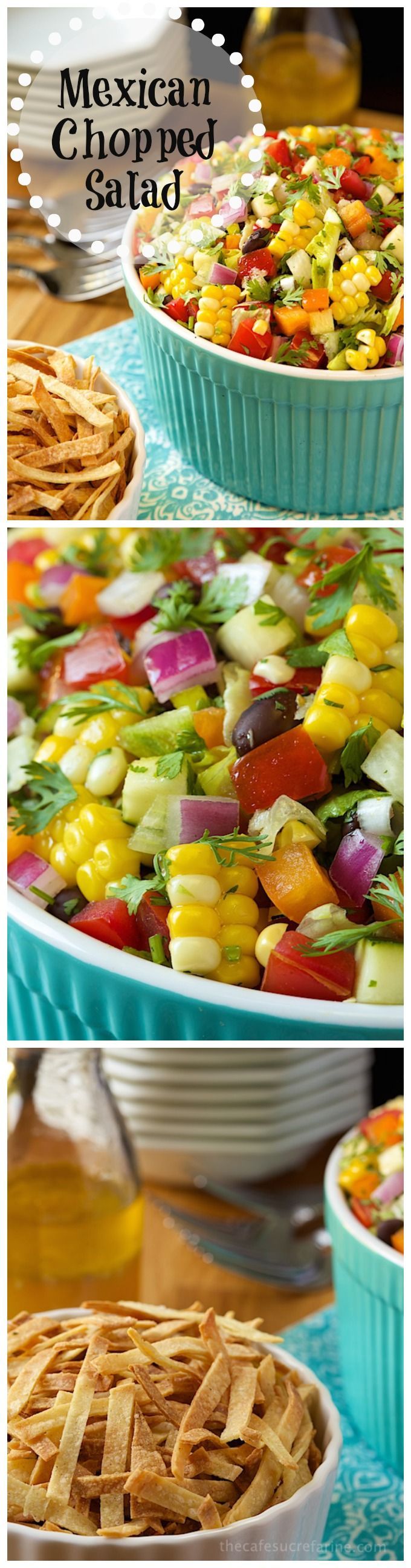 Mexican Chopped Salad. The freshest, healthiest, most delicious salad with lots of Southwestern flair!