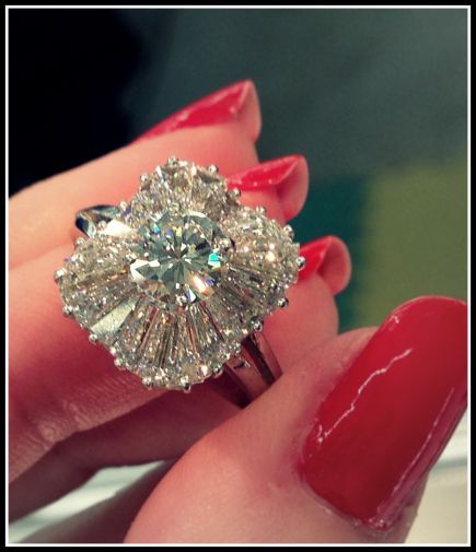O…M..G.. How breathtaking is this ring?!?! Antique 1930’s ballerina diamond engagement ringThree antique