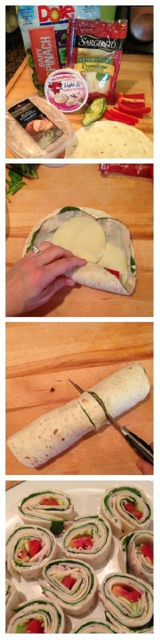 Perfect Summer Lunch: Easy Avocado and Provolone Turkey Wraps. These Can Be Made In Under 10 Minutes! They
