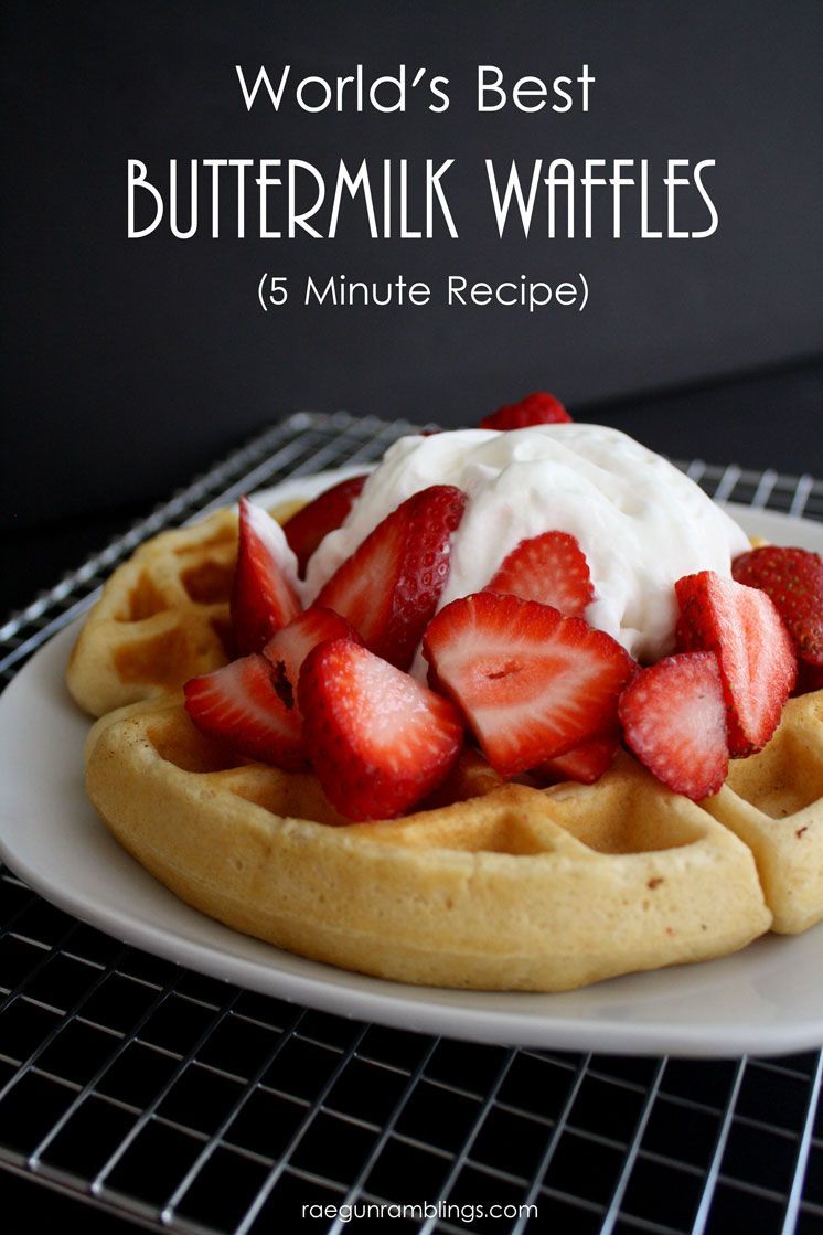 The Best Quick Buttermilk Waffle Recipe are barely crisp on the outside and soft and warm on the inside. I