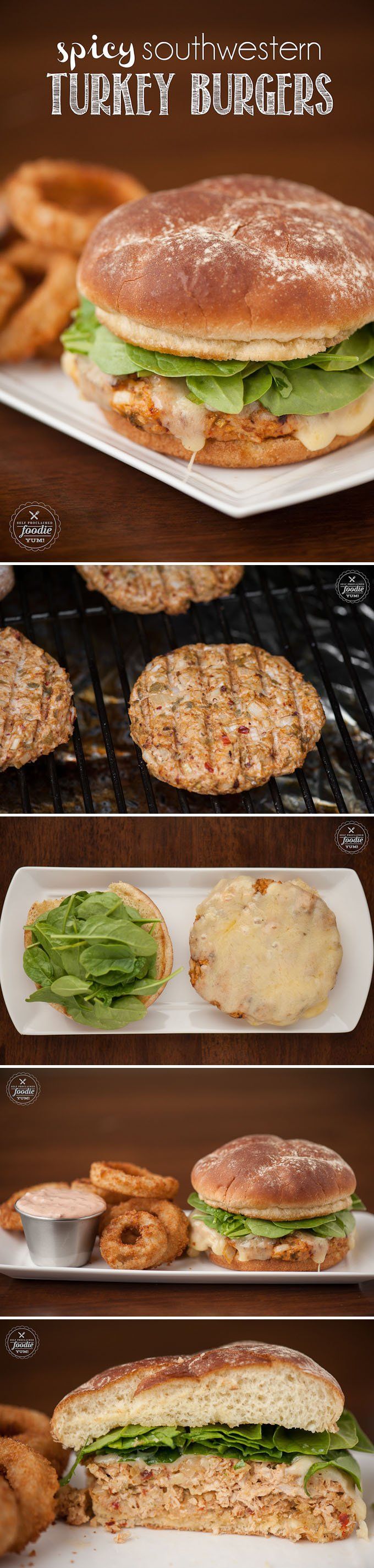 These moist and delicious grilled Spicy Southwestern Turkey Burgers are packed with flavor and are a healt