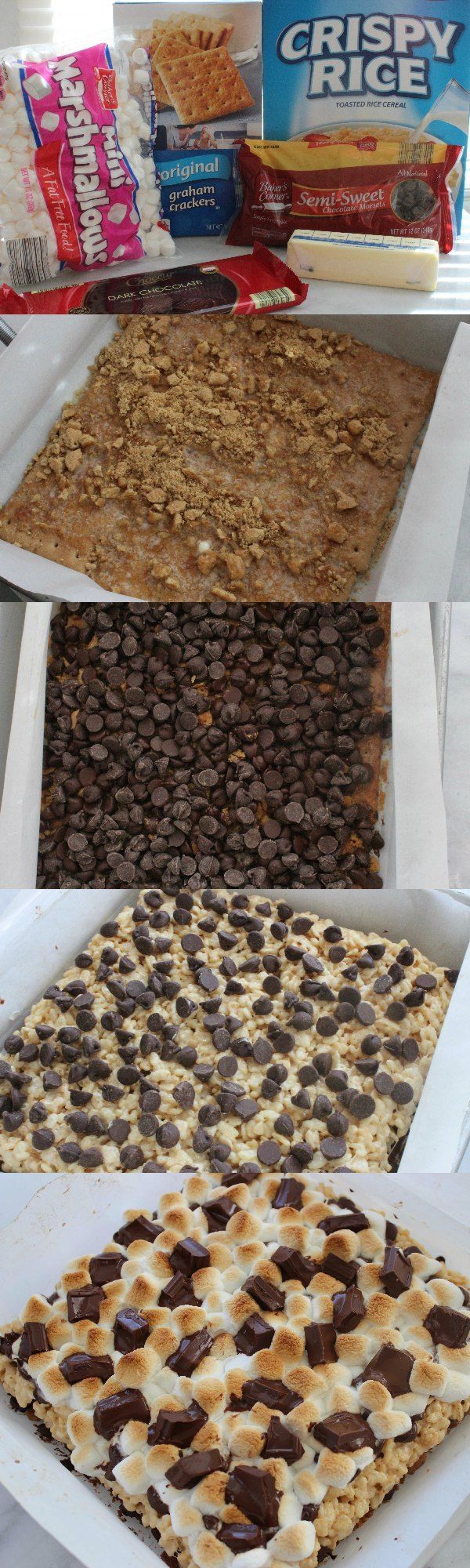 These S’Mores Krispie Treats combines your favorite Rice Krispie Treats cereal with the taste of your fa