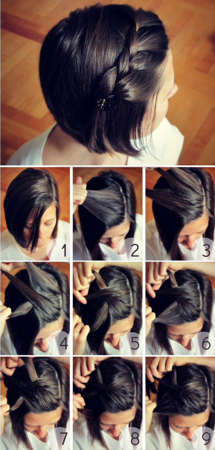top braid for a side-parted bob