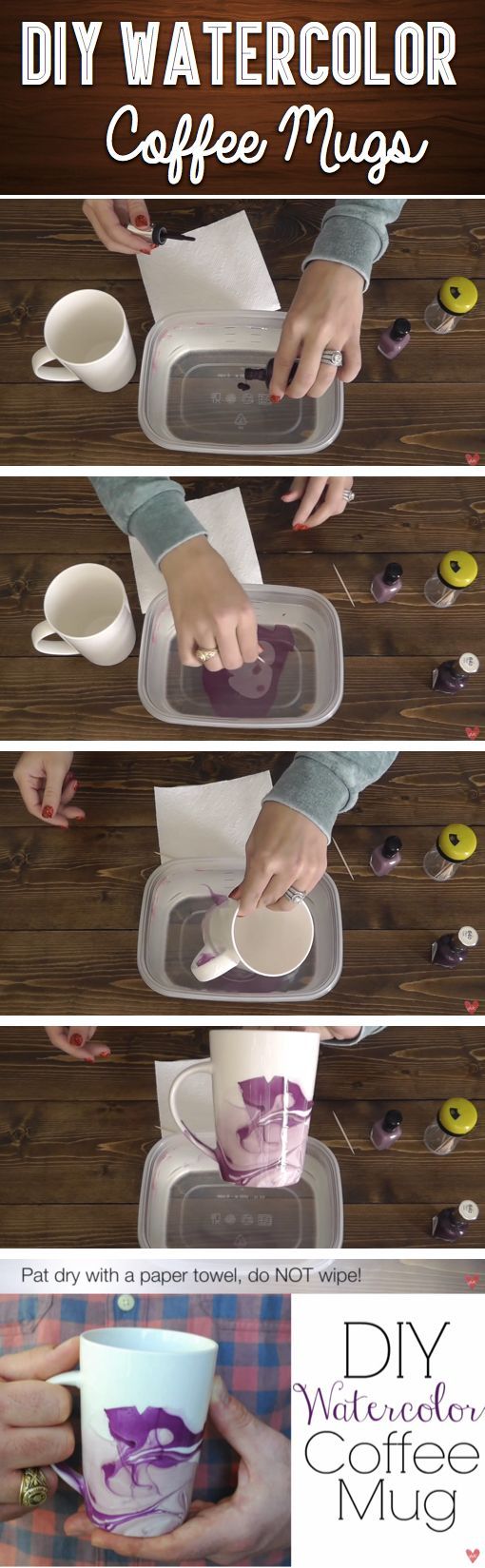 You Will Be Amazed To See What You Can Achieve With A Plain Coffee Cup And Some Nail Polish! – She Turned