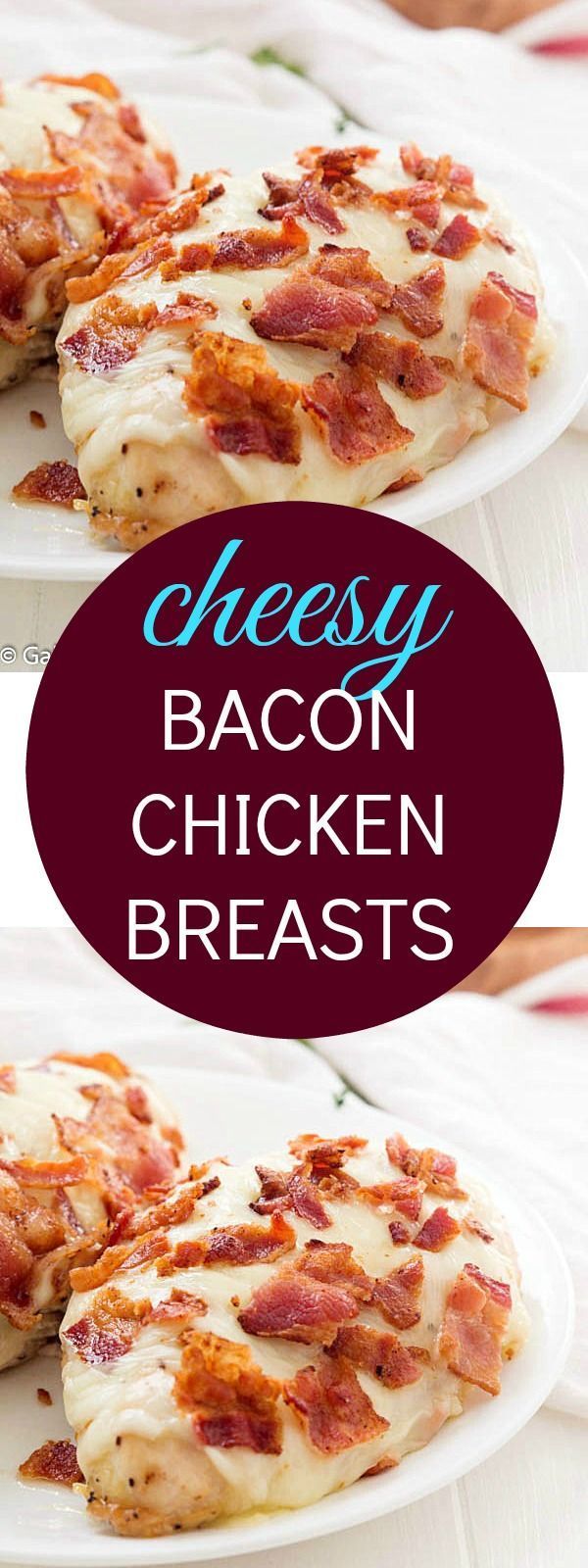 Cheesy Bacon Chicken Breasts – The only comforting chicken breasts you will ever need. Loaded with cheese