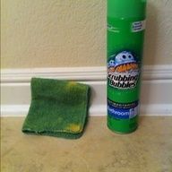 Clean baseboards with Scrubbing Bubbles. Spray on, wipe off. It doesnt remove the paint! Just in time for