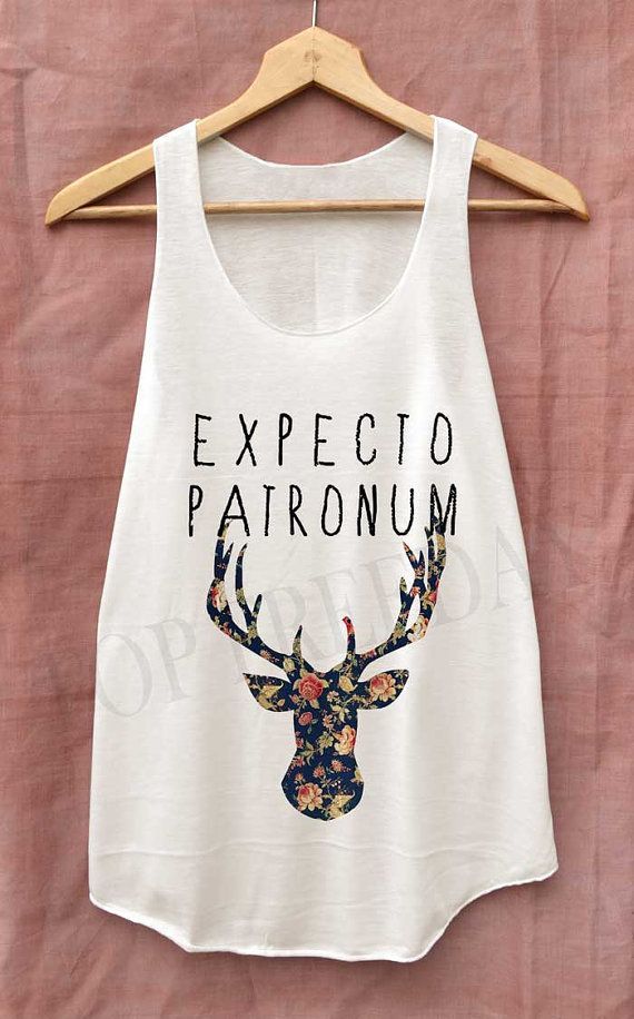 Expecto Patronum Flower Vintage Shirt Harry Potter Shirts Tank Top Women Size S M L