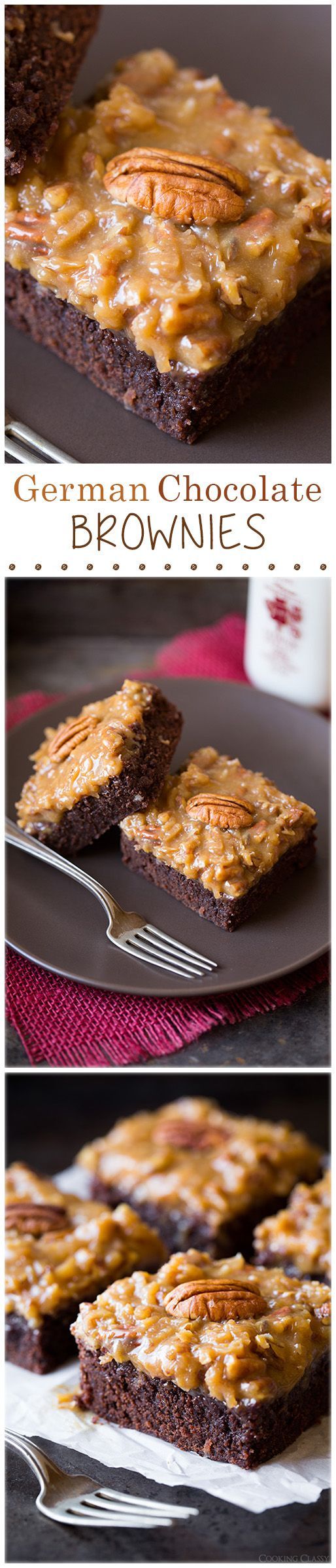 German Chocolate Brownies – they’re even better than the cake, they’re just totally irresistible!