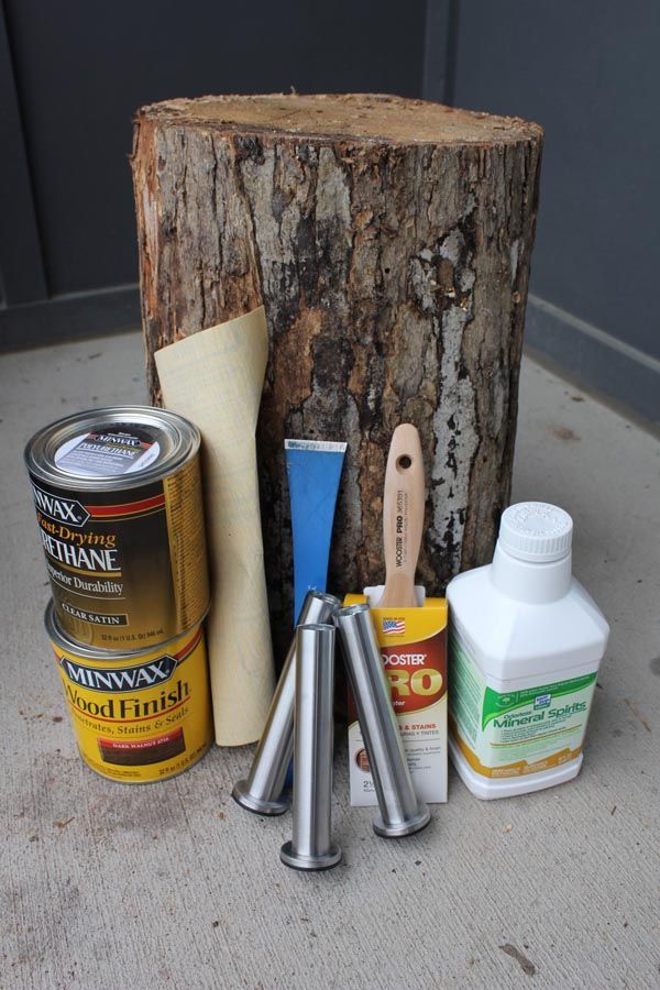 Good instructions and pictures for how to create a tree stump table – let stump dry out for 1 month and tr