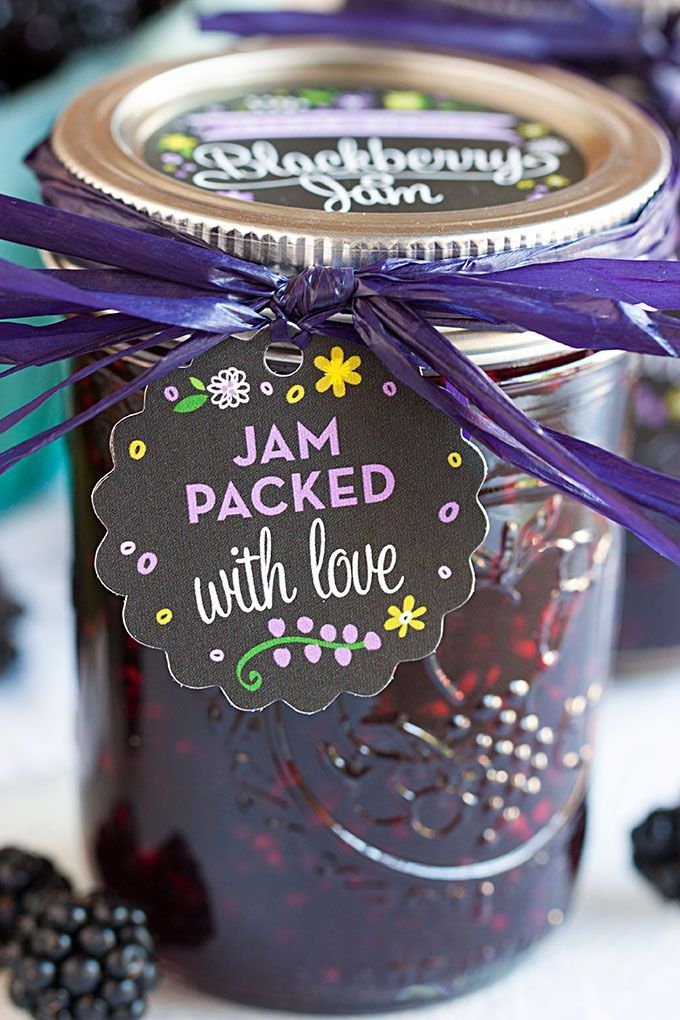 Homemade Blackberry Jam.. Screw the jam, I just think the gift tag is adorable!!!