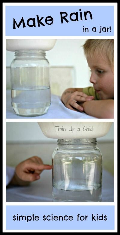How Does it Rain?  Make it rain in a jar with this simple science experiment for kids.