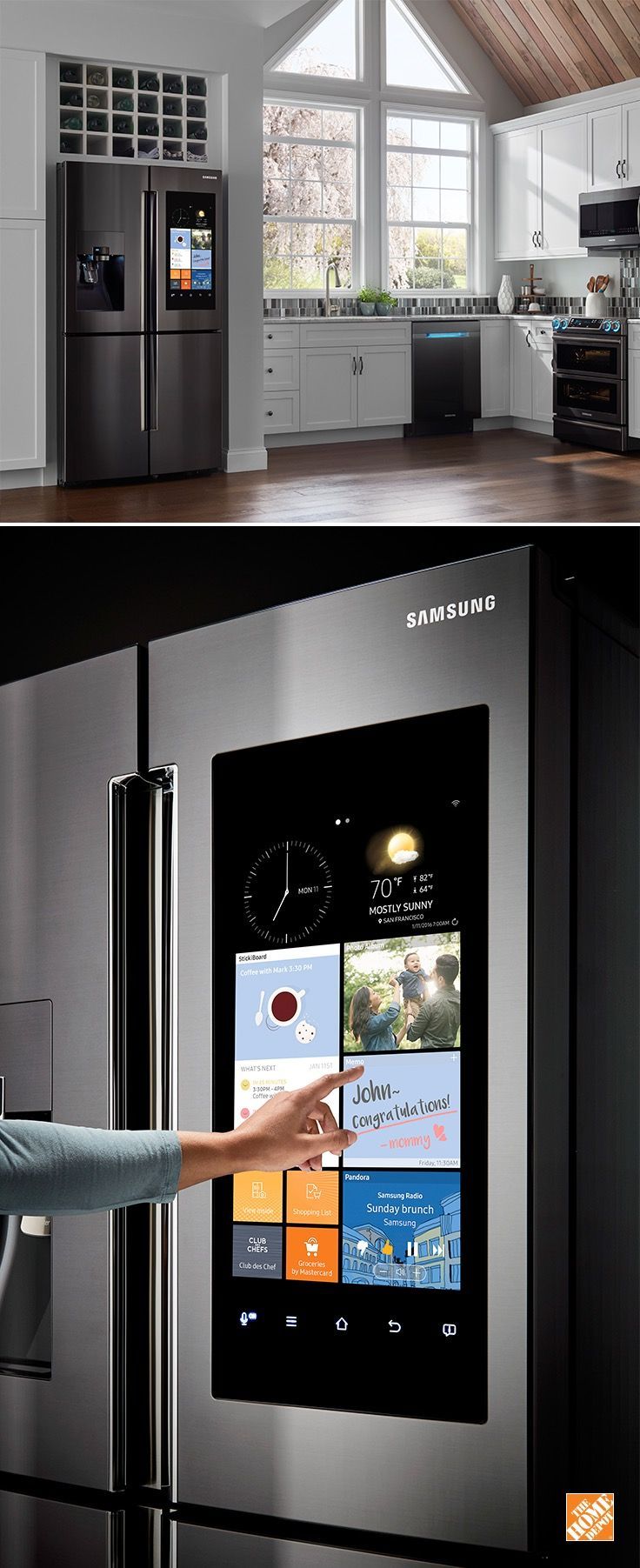 Make the kitchen the center of your home. Samsung’s Family Hub™ Refrigerator helps you manage your hom