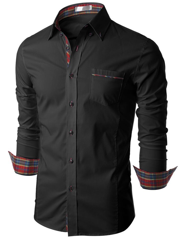 Doublju Mens Long Sleeve Button Down Dress Shirt (KMTSTL0160) #doublju ... -   Doublju