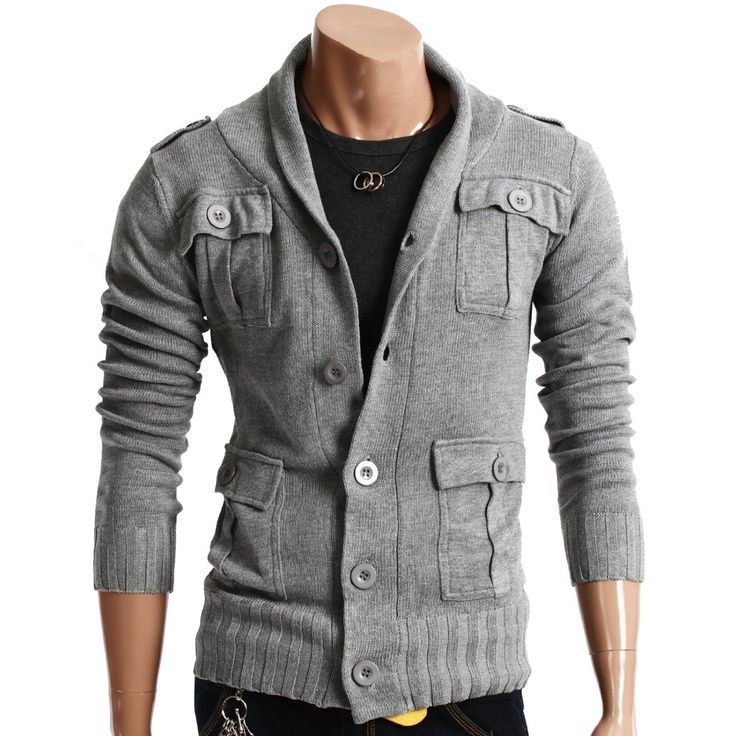 Doublju Mens Casual Strap Knit Jacket. used to have a jacket like this ... -   Doublju