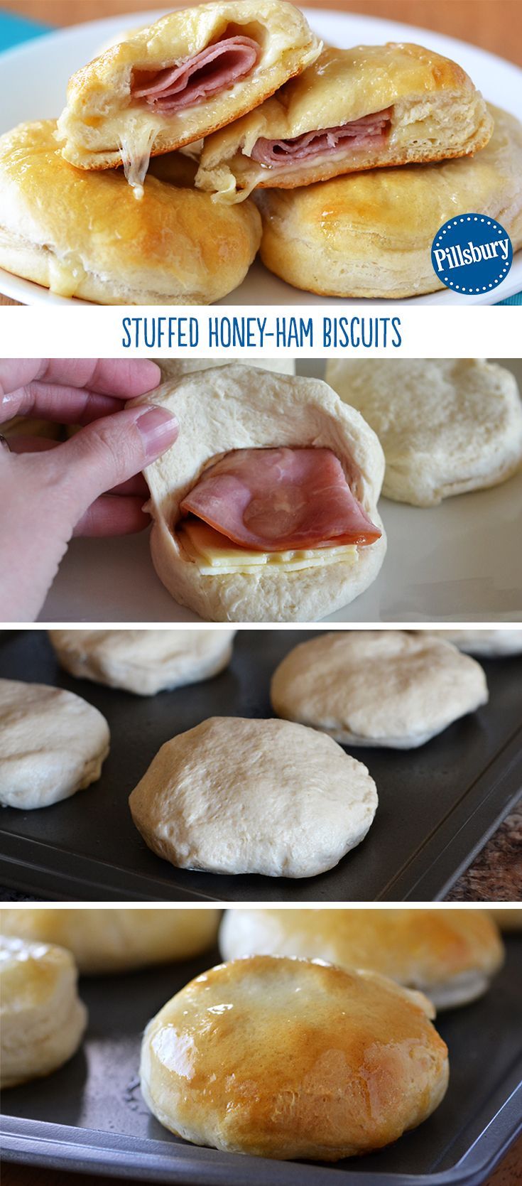 One of our top pinned recipes! These Stuffed Honey-Ham Biscuits are a simple dinner upgrade from the your