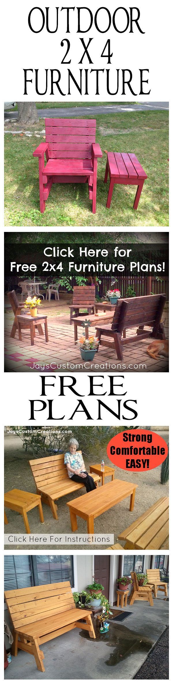 Outdoor 2×4 furniture plans